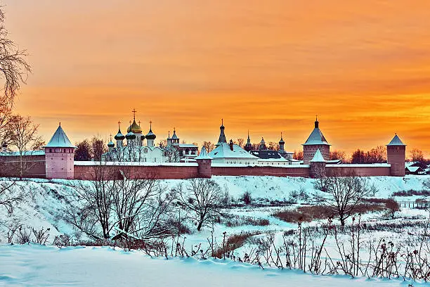 Kind on monastery of Saint Euthymius in Suzdal. The monastery was founded in the 14 th century
