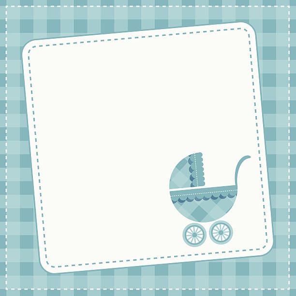 Baby Boy Announcement Card Vector Illustration Stock Illustration -  Download Image Now - Baby Boys, Greeting Card, New Life - iStock