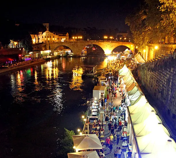 Photo of Lungotevere in Rome with night scenes