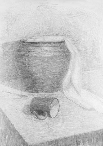 Pencil drawing of a still life