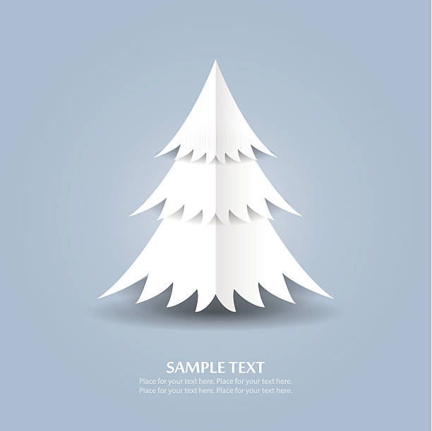 Origami Christmas Tree vector art illustration