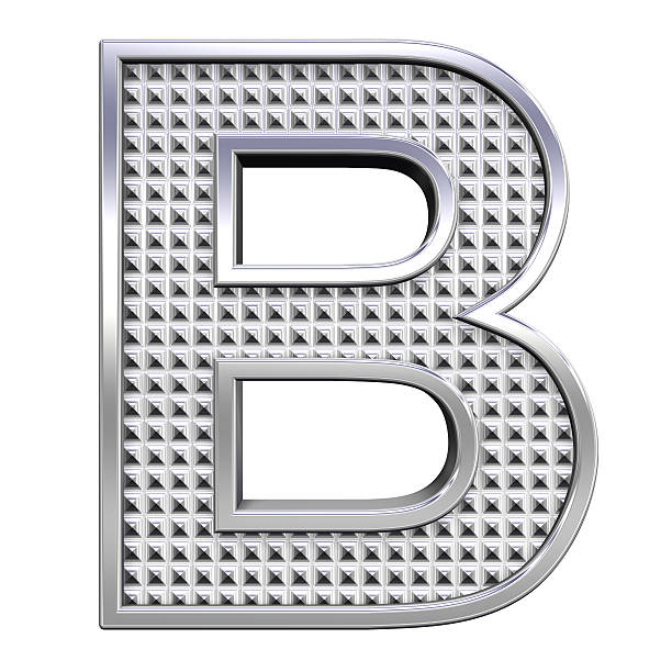 istock One letter from knurled chrome alphabet set 186986429