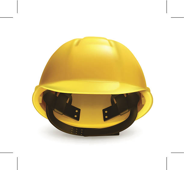 ilustrações, clipart, desenhos animados e ícones de hard hat icon - hardhat helmet hat construction