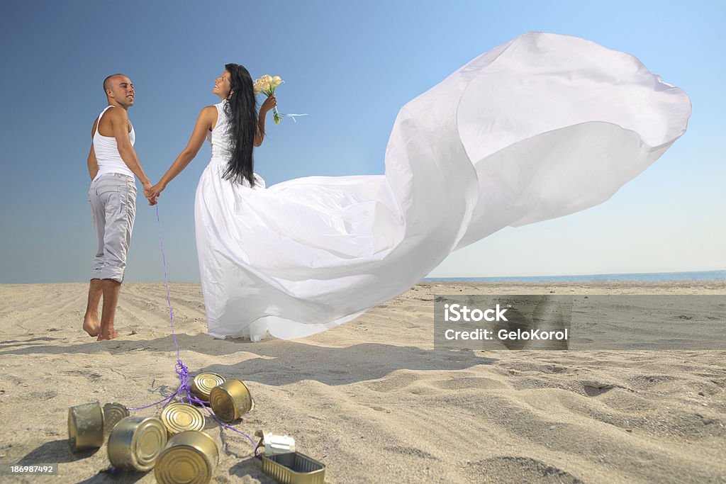 Hochzeit am Strand - Lizenzfrei Blechdose Stock-Foto