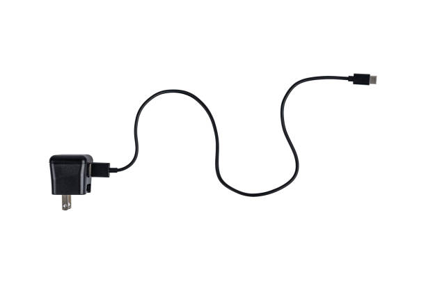 istock Smartphone charger with USB type C cable isolated on white background. 1869881599