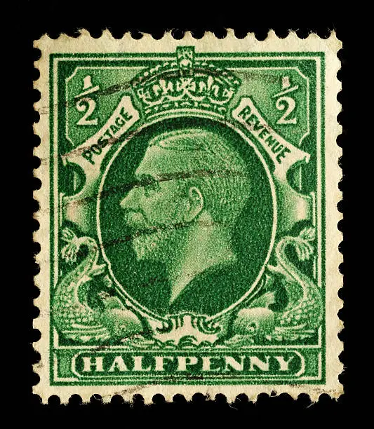 Photo of British King George V Postage Stamp