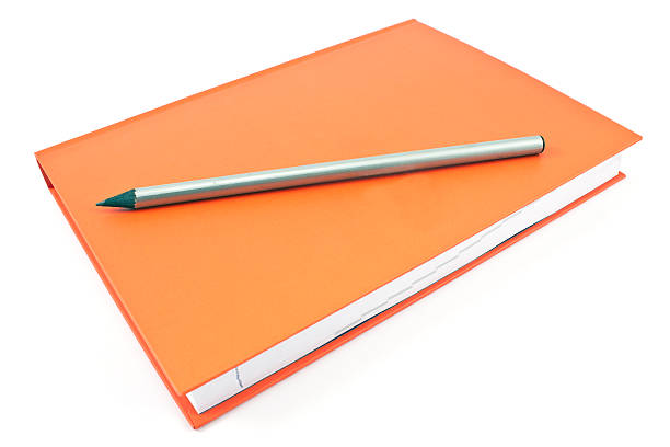 istock Wooden pencil with red  notebook isolated  on white 186989838