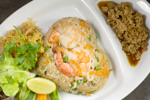 Fried rice with Chili shrimps Thai food