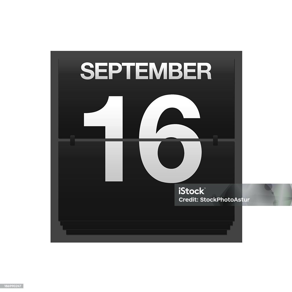 Calendário do contador de Setembro de 16. - Royalty-free Calendário Foto de stock