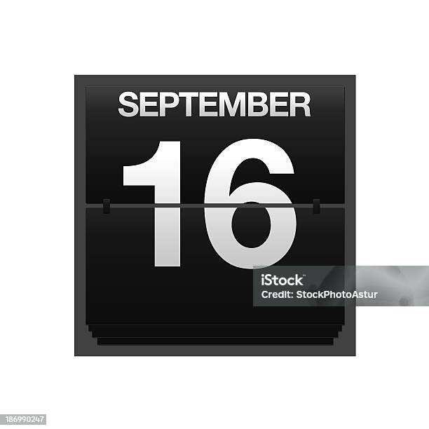 Calendário Do Contador De Setembro De 16 - Fotografias de stock e mais imagens de Calendário - Calendário, Data, Fotografia - Imagem