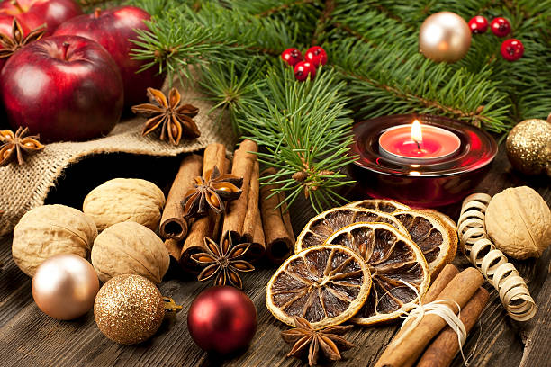 istock Christmas composition  with spices and candle 186990264