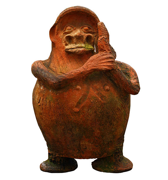 istock Cute Fat Little Statue Isolated 186990280