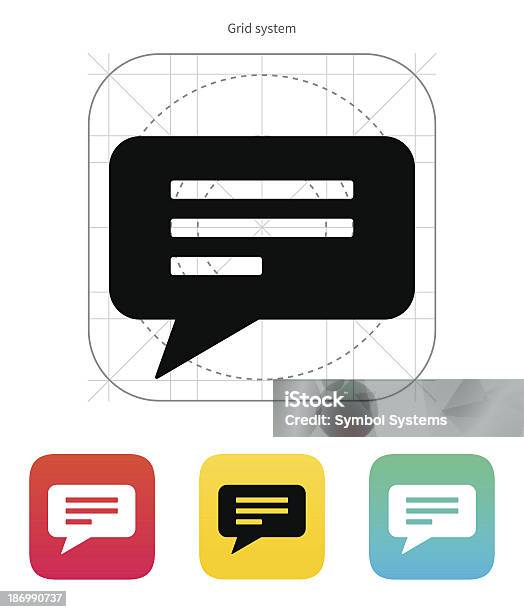 Text Bubble Icon Vector Illustration Stock Illustration - Download Image Now - Abstract, Balloon, Blank