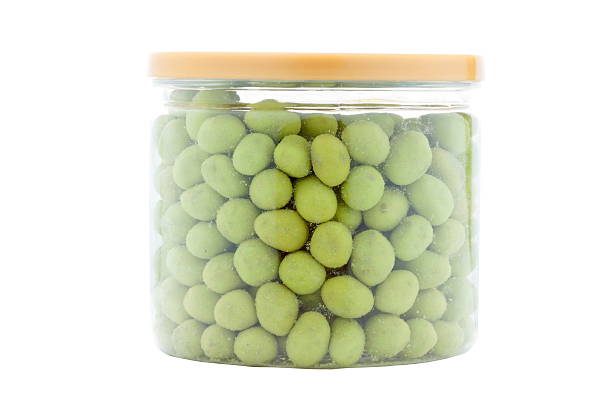 istock Coated peanut in glass jar 186991561