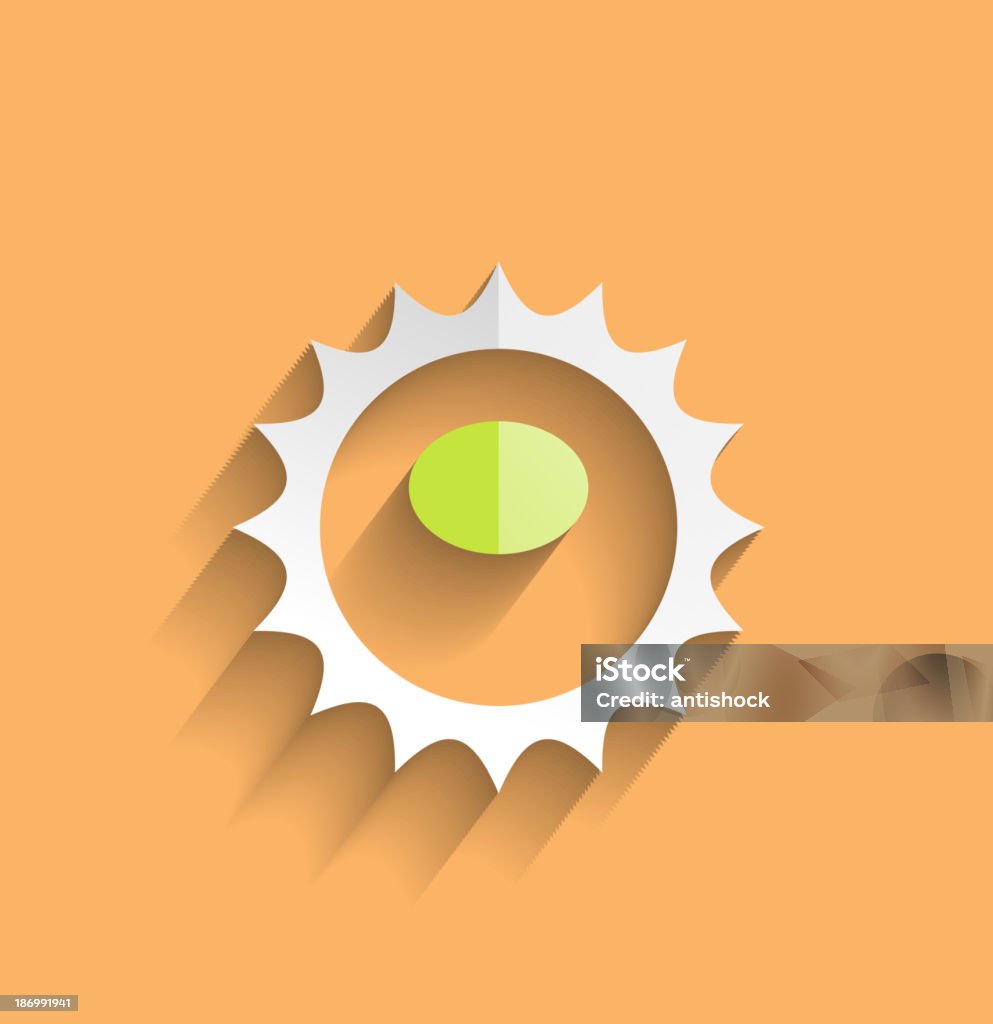 ベクトルのアイコンを近代的なフラットデザイン太陽 - アイコンのロイヤリティフリーベクトルアート