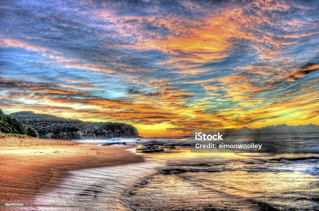 Sunrise over Turrimetta Beach Sunrise over Turrimetta Beach using HDR Beach Stock Photo