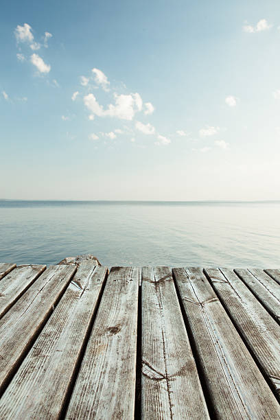 istock Serene view from pier to the lake 186992789