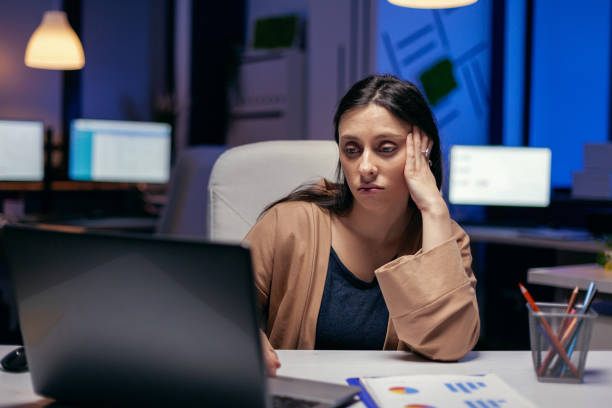 istock Tired entrepreneur trying concentrate 1869936294