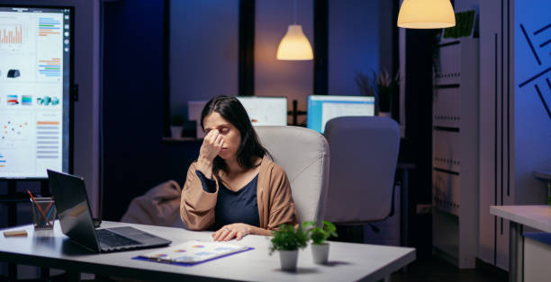 istock Portrait of of stressed at work 1869937608