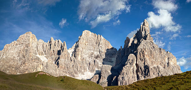 istock Panoramic of the Italian Alps at sunset 186995078