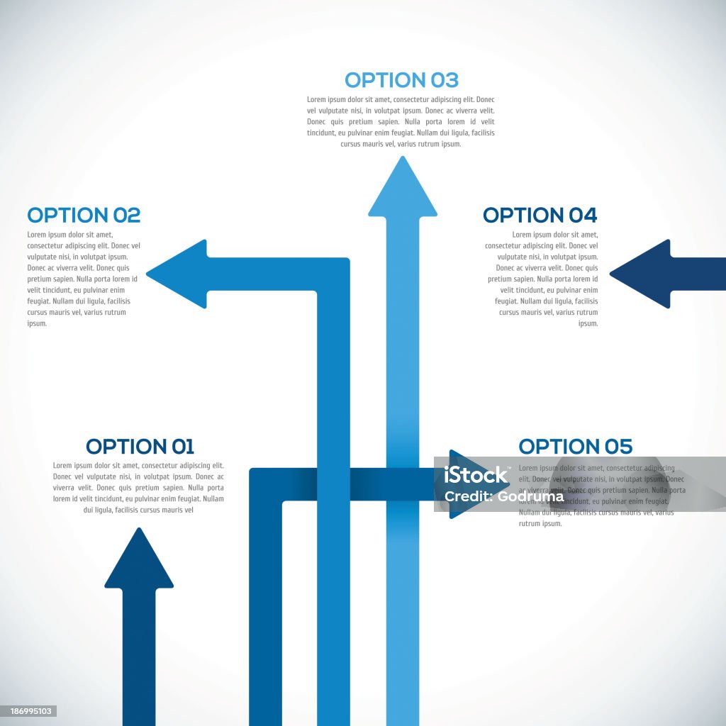 Infografiken template mit Pfeilen. - Lizenzfrei Abstrakt Vektorgrafik