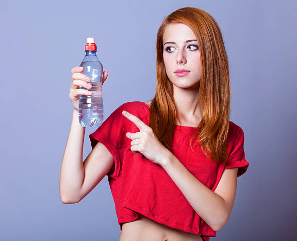 istock Sport woman with bottle. 186995466