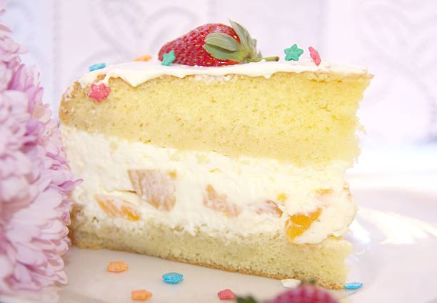istock Delicious dessert - cake with fruits 186996505