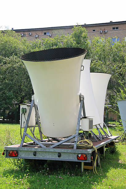 Acoustic sensing of the atmosphere Acoustic instruments for research at the weather station on the territory of Moscow State University (Moscow, Russia) meteoobservatoriya stock pictures, royalty-free photos & images