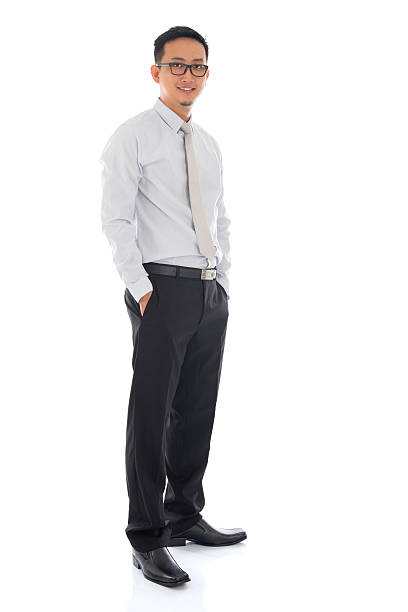istock Full body Asian business man 186997979