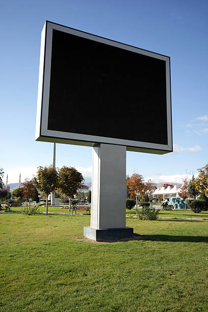 billboard - metal billboard adboard marketing stock-fotos und bilder