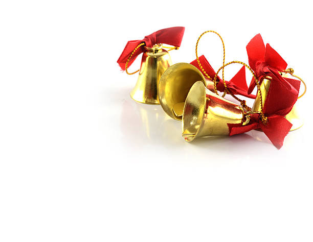 istock Golden bells christmas decoration 186998586
