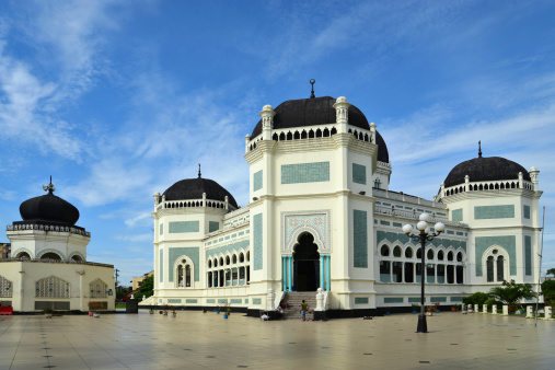 The Great Mosque (Masjid Raya) in Medan, Indonesia
