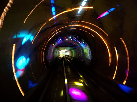 The Bund Sightseeing Tunnel, a tunnel connecting the Shanghai Bund and Pudong in Shanghai, China.
The line has a total length of 646.7 meters.