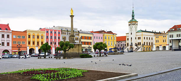 Town square in Kromeriz, Czech Republic