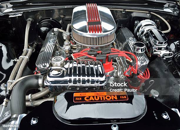 Customized Car Engine Stock Photo - Download Image Now - Collector's Car, Auto Mechanic, Automobile Industry