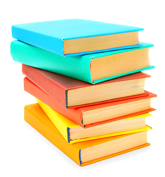 istock The big pile of multi-coloured books. On a white background. 187001316