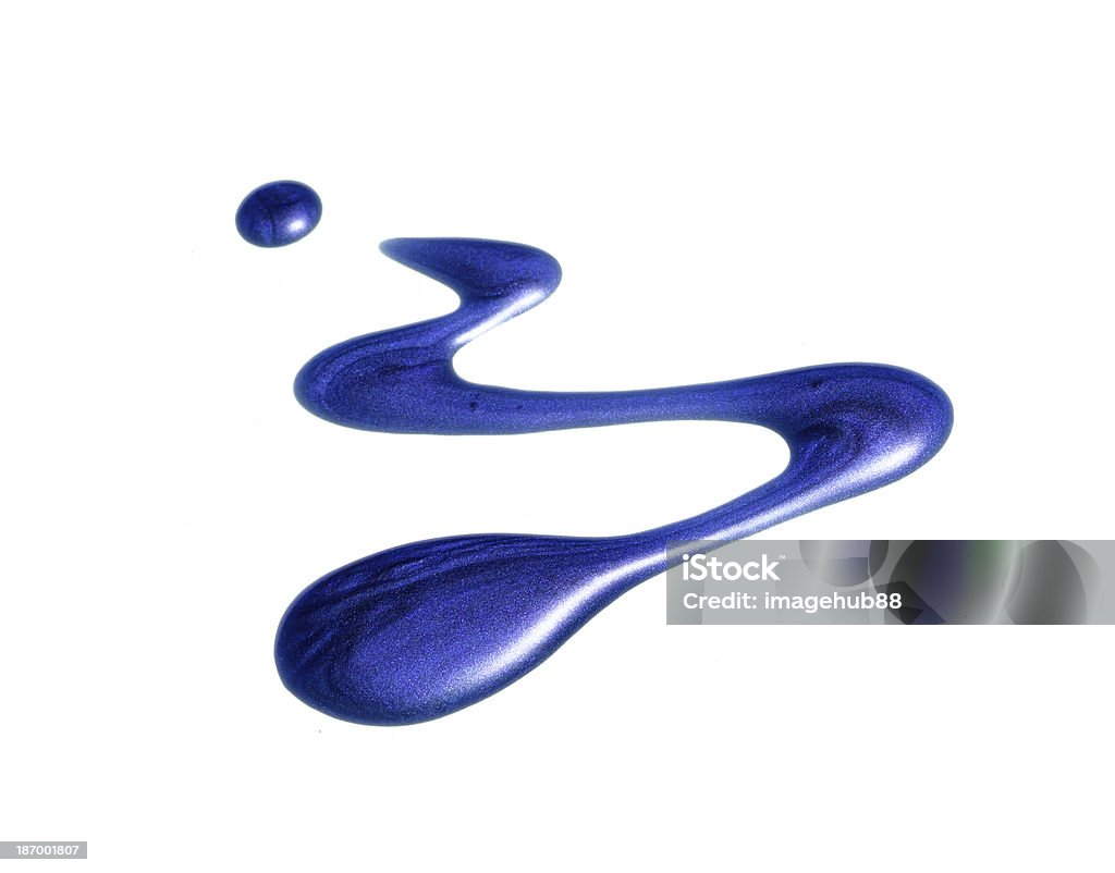 Blue Nail polish Blue Nail polish isolated on white background Beauty Stock Photo