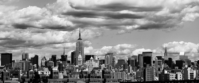 Midtown Manhattan skyline with Empire State Building and Chrysler in the background. NYC.