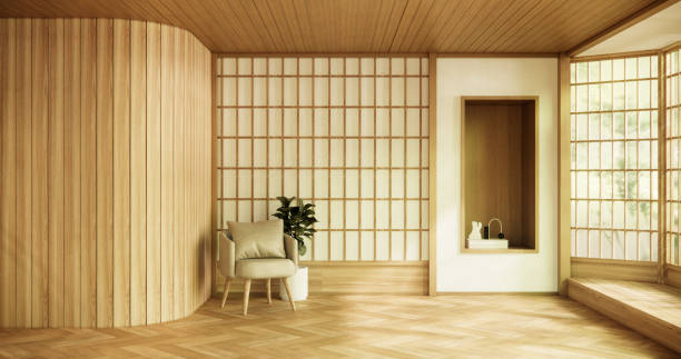 istock The shelf wall on modern room japanese style. 3D rendering 1870058909