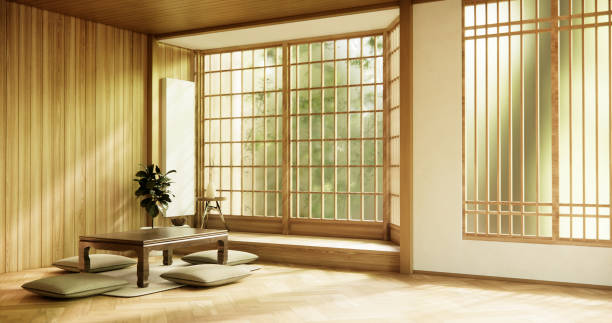 istock low table and pillow on minimal room japan style. 1870062041