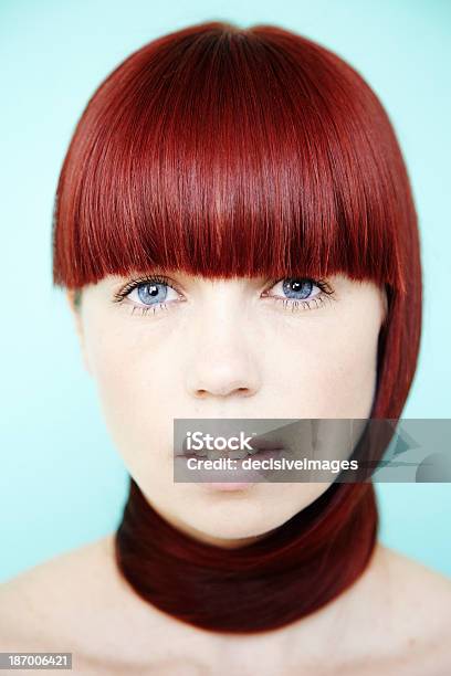 Beautiful Red Head Woman Stock Photo - Download Image Now - Adult, Adults Only, Bangs - Hair