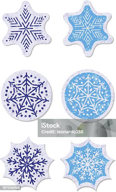 Grunge Star Snow Sticker Stock Illustration - Download Image Now - Abstract, Artificial, Backgrounds