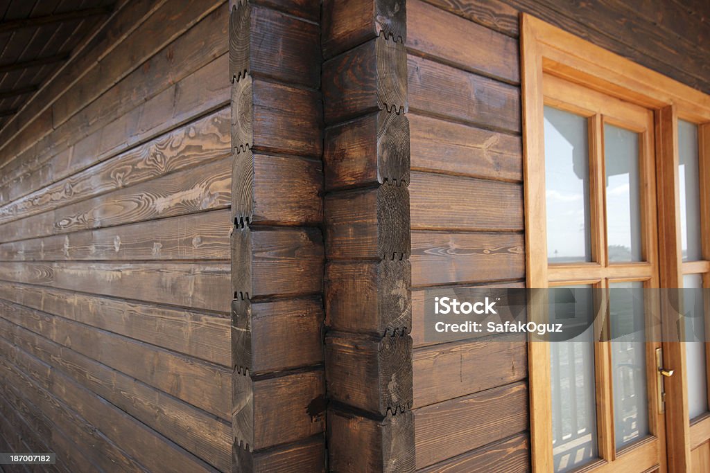 Log House Architectural Feature Stock Photo