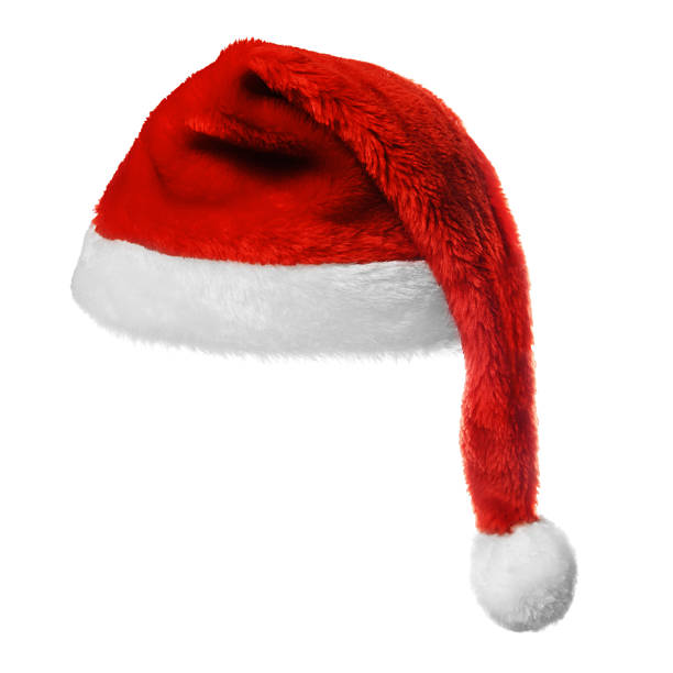 istock Xmas santa hat,  isolated on white 187007217