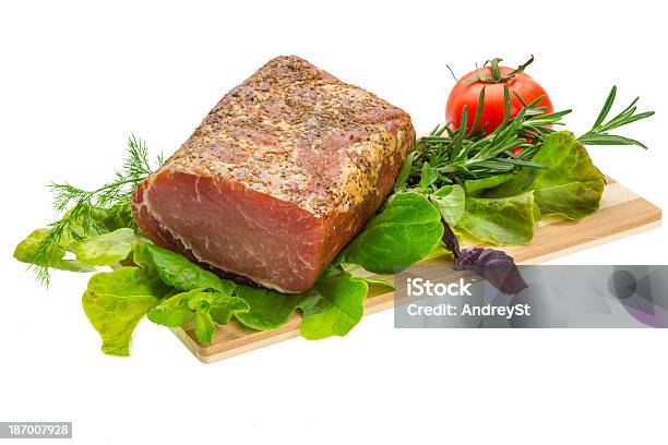 Smoked Beef Stock Photo - Download Image Now - Appetizer, Backgrounds, Basil