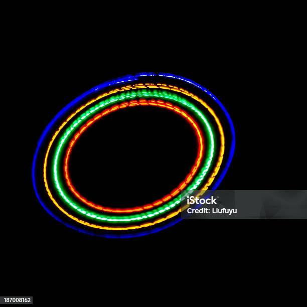 Foto de Azul Luz Circulares Corrida e mais fotos de stock de Abstrato - Abstrato, Arte, Arte e Artesanato - Assunto