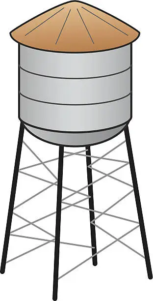 Vector illustration of Water Tower