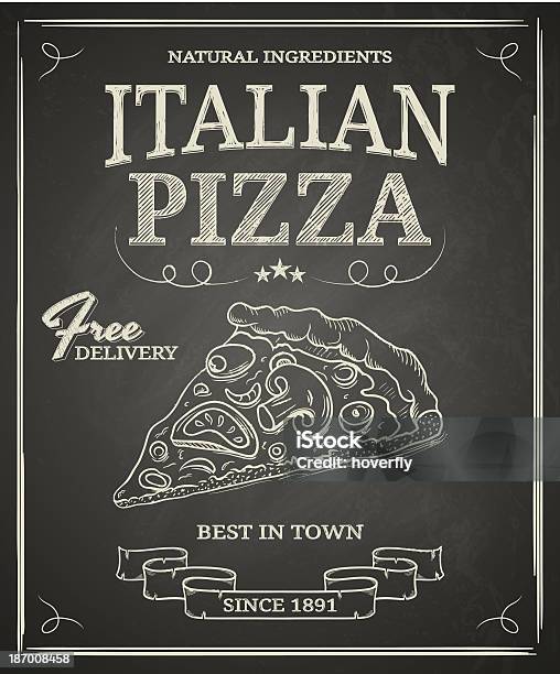 Italian Pizza Poster Stock Illustration - Download Image Now - Italian Culture, Elegance, Pizza