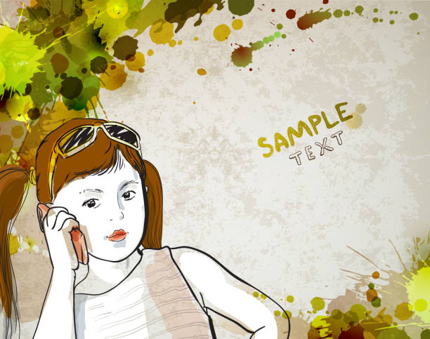 istock Young girl is talking on the phone 187008902