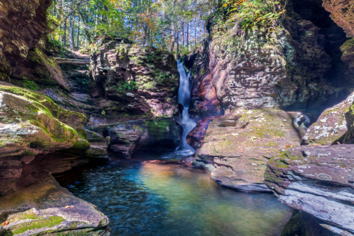 Ricketts Glen harbors Glens Natural Area, a National Natural Landmark, Adams falls